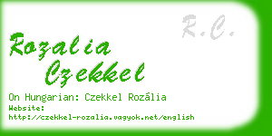 rozalia czekkel business card